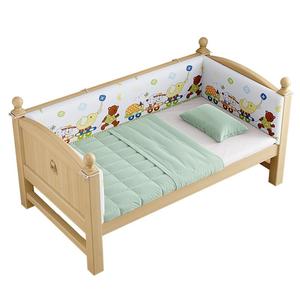 儿童床婴儿床实木拼接床加宽床