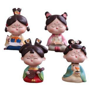 大唐古风西安文创纪念品琴棋书画摆件桌面装饰旅游伴手礼高级小众