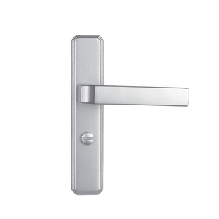 卫生间单舌黑色静音门锁铝合金门洗手间厕所通用型浴室玻璃门把手