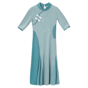 外婆桥舞蹈服 儿童旗袍古典舞演出服装 女童国风旗袍扇子舞练功服