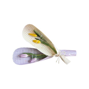 星语 春日蕾丝风格单支袋多支袋 玫瑰花束包装套袋花束袋花艺花店