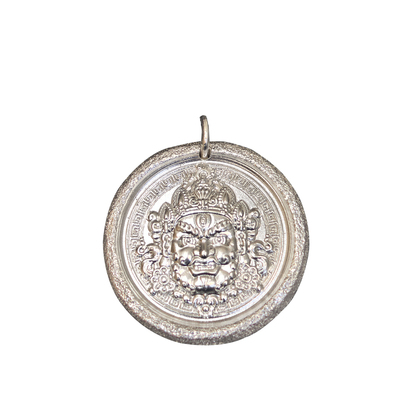 足银999黄财神吊坠吉言圆牌