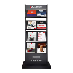 资料架落地展示架不锈钢报刊架杂志架售楼处户型图报纸置物架立式