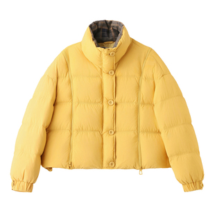 格子拼接羽绒服女2025冬季新款高端今年流行爆款小个子短款外套潮