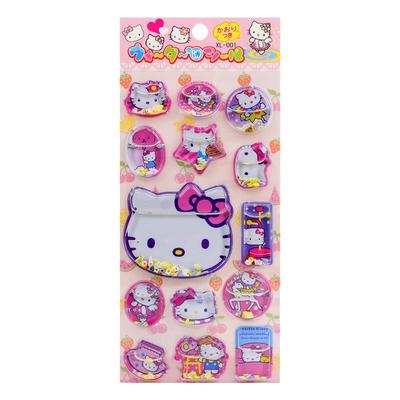 helloKitty贴纸儿童带水摇摇贴画