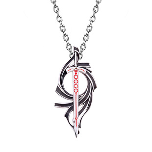 Fate官方正版联名项链FGO动漫周边吾王黑saber誓约胜利之剑银吊坠