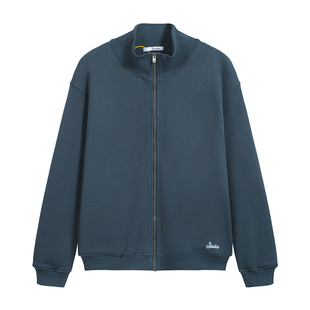 AC风格小众高街字母LOGO刺绣男女宽松休闲立领运动拉链夹克外套潮