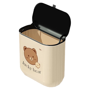 特瑞洁垃圾桶家用厨房壁挂家用带盖高颜值客厅轻奢挂式纸篓办公室