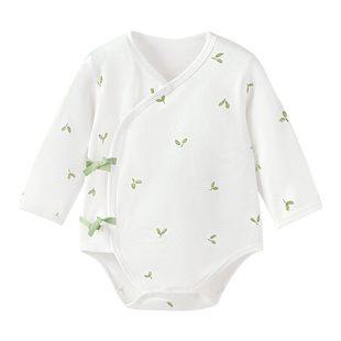 babylove婴儿包屁衣春夏新生儿三角哈衣初生满月宝宝爬服萌芽初露