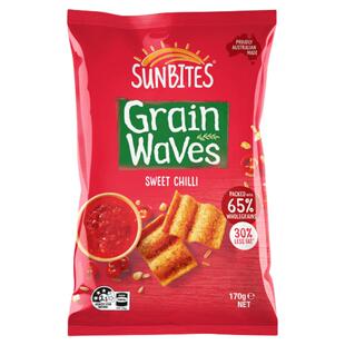 SUNBITESGrain Waves sweet chilli澳大利亚甜辣味波浪型谷物薯片