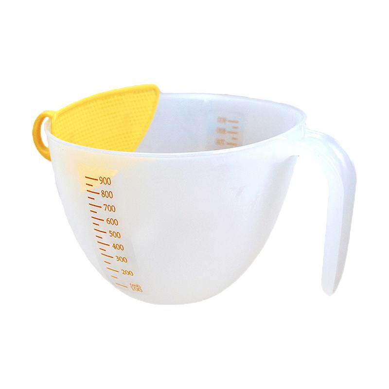 过滤量杯带刻度大容量多用食品级烘焙塑料打蛋淘米杯厨房家奶茶店
