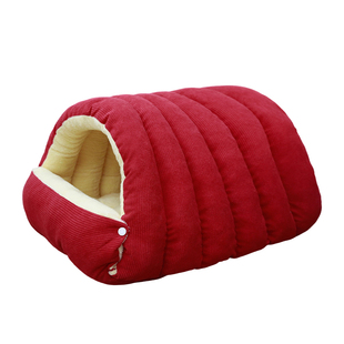 猫窝狗窝冬季保暖加厚半封闭按扣不可拆空间大舒适挡风保温宠物窝