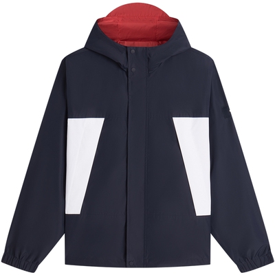 Tommy男装双面穿撞色连帽外套