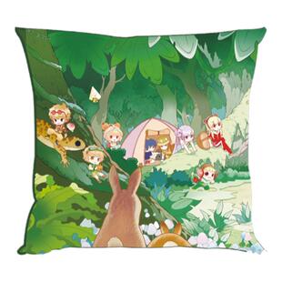 【畅销】大中华寻宝记周边拟人抱枕二合一可展开午睡毯子折叠靠枕