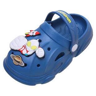 正品奥特曼拖鞋儿童男eva夏季洗澡防滑室内外可爱卡通厚底洞洞鞋