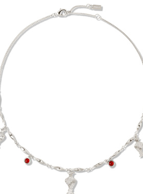 Wens浮雕瓶红玛瑙项链女