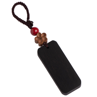 天然檀木平安牌朱砂手机链挂饰品2025新款可定制刻字男士钥匙挂件