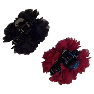 玫瑰花朵小抓夹女精灵耳发夹高颅顶刘海夹侧边夹后脑勺半扎发夹子