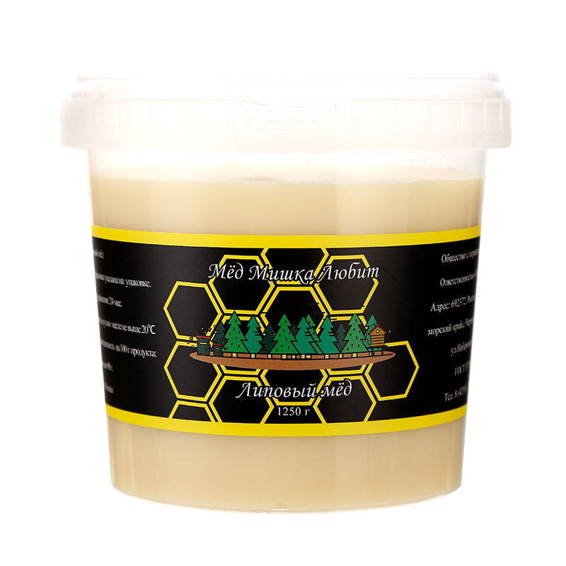 甜蜜蜂蜜俄罗斯进口恋蜜熊天然椴树蜜结晶正品蜂蜜大桶1250克