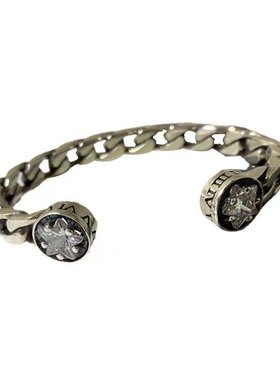 欧美女纯银手镯星星罗马数字