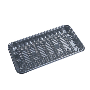 超市生鲜托盘鱼肉托盘 PET透明黑色托盘一次性外卖餐盒果蔬包装盒