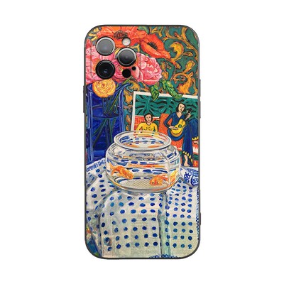 苹果iPhone17Pro马蒂斯金鱼油画