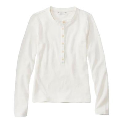 L.L. Bean宾恩女士T恤打底衫长袖亨利衫棉质保暖衬衣春秋季柔软