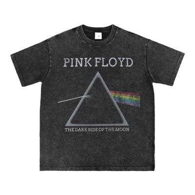 PinkFloyd重磅水洗做旧短袖T恤