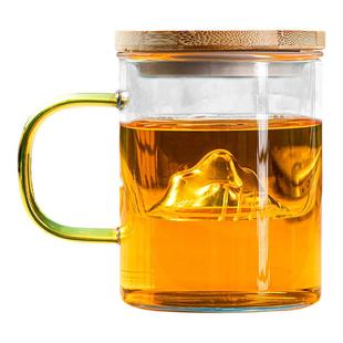耐高温玻璃茶杯茶水分离个人专用杯子带盖办公室水杯茶道杯子单个
