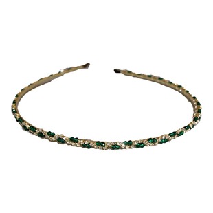 极细绿水钻发箍女2025新款简约细款压发头箍发卡发捆发窟发饰头饰