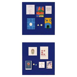 包豪斯撞色毛毡板照片墙创意装饰墙贴画儿童房间布置作品展示板卧室ins背景墙饰品收纳板自粘软木板愿景板