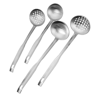 汤勺家用不锈钢304火锅勺子长柄大号盛汤加厚小号漏勺喝汤铁商用