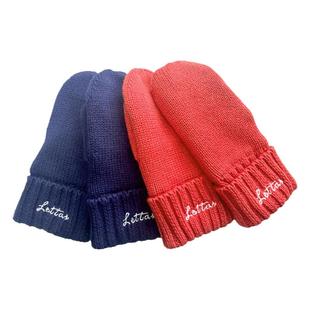 LETTAS儿童保暖手套新款男童女孩大童秋冬季加绒加厚小童手套