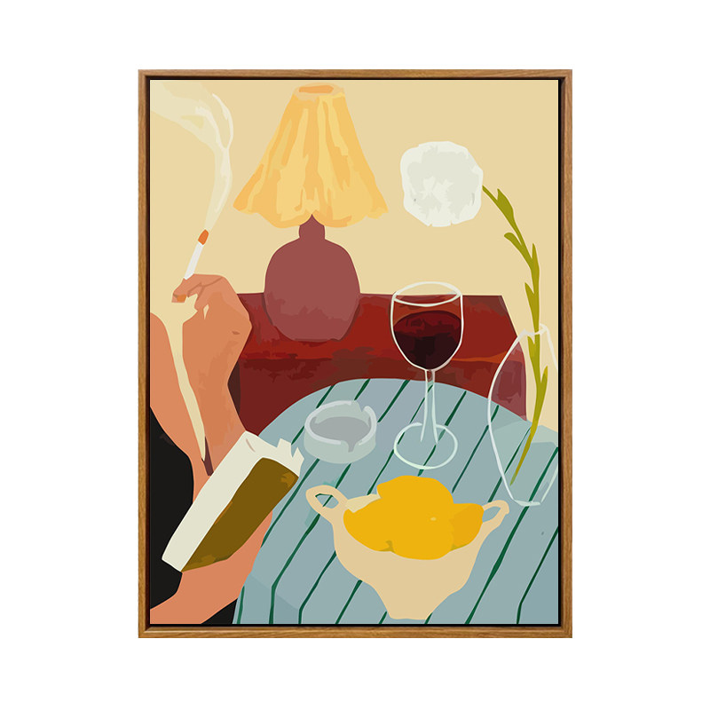 雅调小众复古diy数字油画装饰画