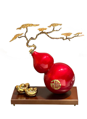 中式福禄招财摆件家居客厅玄关电视柜高档装饰工艺品乔迁开业礼物