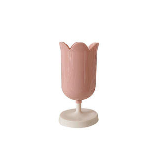 敲可爱的小花花 ins风郁金香少女马卡龙色笔筒收纳杯化妆刷收纳桶