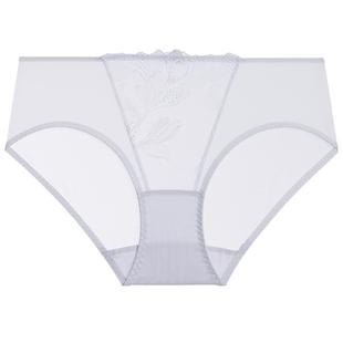 3条179元|爱慕一路生花内裤女棉底裆抗菌性感蕾丝中腰平角裤