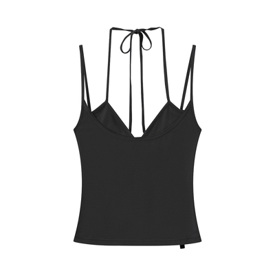 DIONYS*假两件可调节挂脖背心