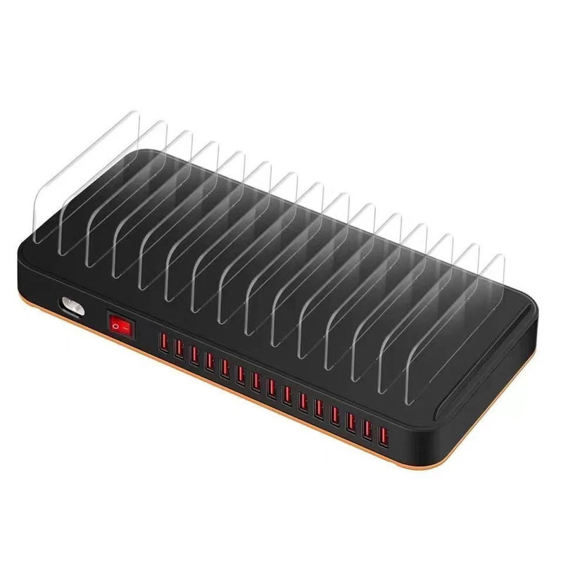 15口支架USB多口快充充电器