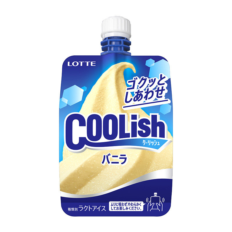 日本乐天冰淇淋coolish吸吸冰冰激凌可尔必思葡萄冰沙儿童雪糕