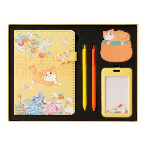 故宫 萌猫如意文具套装 笔记本中性笔 创意文具 故宫官方旗舰店