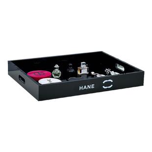 黑色轻奢化妆品收纳盒家用梳妆台口红护肤品化妆刷桌面收纳大容量