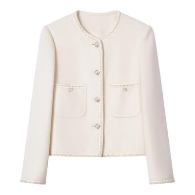 帕特纳2025年秋新款气质小个子小香风女高级设计感美丽诺羊毛外套