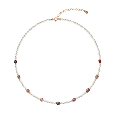 AMO天然彩尖晶珍珠项链女ins小众