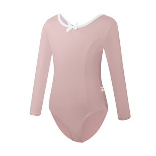 舞蹈服儿童女长袖芭蕾舞裙少儿练功体操服冬季考级形体服连体跳舞