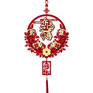 乔迁之喜新居布置装饰大门福字挂件搬家入宅仪式用品中国结挂饰