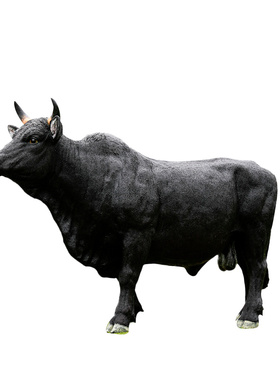 艺家乡安格斯牛模型户外农场摆件