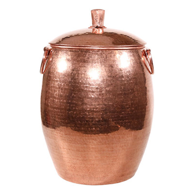 紫铜腰鼓形煲汤餐馆特色铜熬粥锅