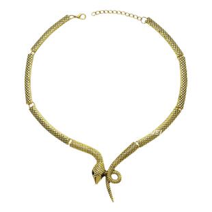 复古金属choker项圈项链金银蛇形小众个性设计短款蛇骨锁骨链女