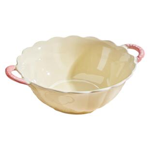 奶油风双耳汤碗家用2026新款高颜值大碗汤面碗陶瓷泡面碗螺蛳粉碗